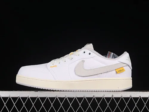 All categories Air Jordan Jordan series basketball shoes Air Jordan 1 Low Uion LA x Air Jordan Ko Low AJ1 Joe 1 joint white canvas low-top retro basketball shoes DO8912-101